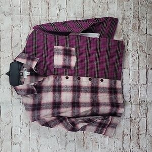 Eyeshadow girls flannel shirt sz small nwt new
